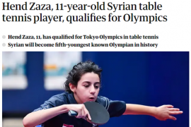 叙利亚11岁小花扎扎-亨德夺得女单冠军 获得了入围东京奥运会的资格