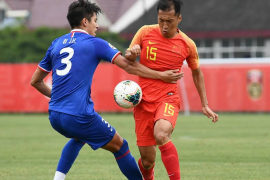 中国国家队与上海申花进行封闭热身赛 以4-0大胜