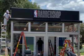 NBA在奥兰多正式搭建了供球员使用的理发店