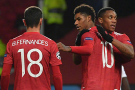20-21赛季欧冠小组赛第2轮德甲领头羊莱比锡红牛0-5惨败曼联