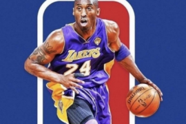 欧文晒出了一张NBA的官方LOGO标志是由杰里韦斯特换成了科比图片