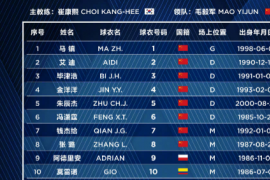 上海申花官方公布球队新赛季名单