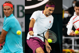 费德勒纳达尔和德约科维奇男子网球三巨头历史性的同时出现在上半区