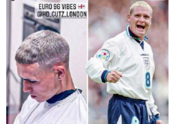 2020欧洲杯开打之前英格兰队阵中的年轻球员福登换了个发型