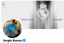 拉莫斯更新了自己的社交媒体将封面换成了皇马的队徽