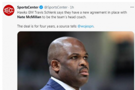 亚特兰大老鹰决定与主教练麦克米兰达成续约协议