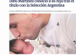 阿根廷门神马丁内斯第一次见到了自己刚出生的女儿