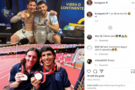 在阿根廷夺得美洲杯冠军后阿根廷前锋阿圭罗谈到了队友兼好友梅西