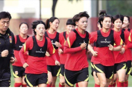 女足继续在宫城县仙台市训练以备战首场对阵巴西队的比赛