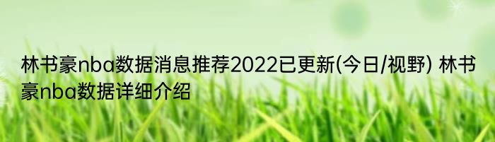 林书豪nba数据消息推荐2022已更新(今日/视野) 林书豪nba数据详细介绍