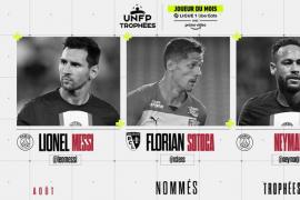法甲8月最佳球员候选：梅西、内马尔、索托卡