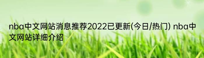 nba中文网站消息推荐2022已更新(今日/热门) nba中文网站详细介绍