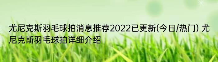 尤尼克斯羽毛球拍消息推荐2022已更新(今日/热门) 尤尼克斯羽毛球拍详细介绍
