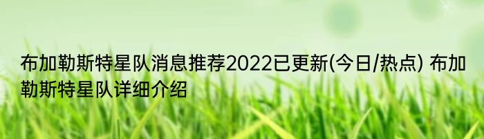 布加勒斯特星队消息推荐2022已更新(今日/热点) 布加勒斯特星队详细介绍