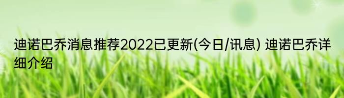 迪诺巴乔消息推荐2022已更新(今日/讯息) 迪诺巴乔详细介绍