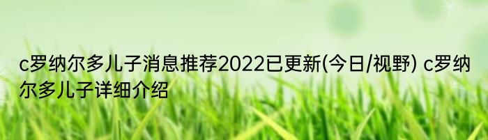 c罗纳尔多儿子消息推荐2022已更新(今日/视野) c罗纳尔多儿子详细介绍