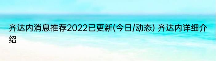 齐达内消息推荐2022已更新(今日/动态) 齐达内详细介绍