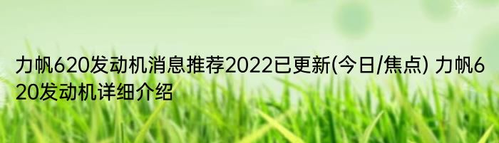 力帆620发动机消息推荐2022已更新(今日/焦点) 力帆620发动机详细介绍