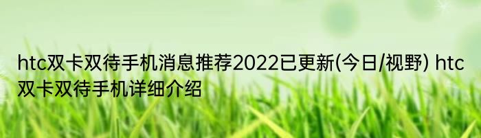 htc双卡双待手机消息推荐2022已更新(今日/视野) htc双卡双待手机详细介绍