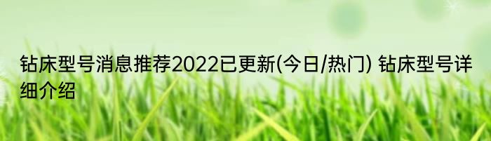 钻床型号消息推荐2022已更新(今日/热门) 钻床型号详细介绍